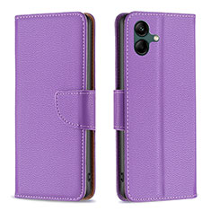 Leather Case Stands Flip Cover Holder B06F for Samsung Galaxy A04E Purple
