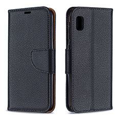Leather Case Stands Flip Cover Holder B06F for Samsung Galaxy A10e Black