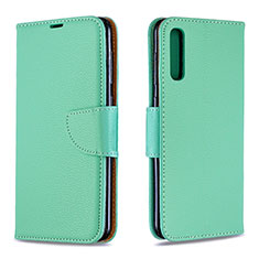 Leather Case Stands Flip Cover Holder B06F for Samsung Galaxy A30S Green