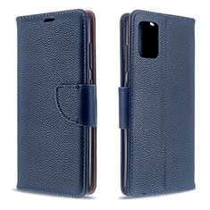 Leather Case Stands Flip Cover Holder B06F for Samsung Galaxy A51 4G Blue