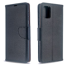 Leather Case Stands Flip Cover Holder B06F for Samsung Galaxy A71 5G Black