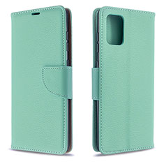 Leather Case Stands Flip Cover Holder B06F for Samsung Galaxy A71 5G Green