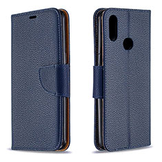 Leather Case Stands Flip Cover Holder B06F for Samsung Galaxy M01s Blue