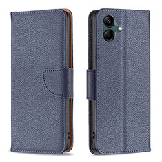 Leather Case Stands Flip Cover Holder B06F for Samsung Galaxy M04 Blue