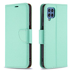 Leather Case Stands Flip Cover Holder B06F for Samsung Galaxy M32 4G Green