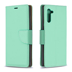Leather Case Stands Flip Cover Holder B06F for Samsung Galaxy Note 10 5G Green