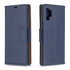 Leather Case Stands Flip Cover Holder B06F for Samsung Galaxy Note 10 Plus 5G Blue