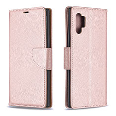 Leather Case Stands Flip Cover Holder B06F for Samsung Galaxy Note 10 Plus 5G Rose Gold