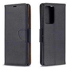 Leather Case Stands Flip Cover Holder B06F for Samsung Galaxy Note 20 Ultra 5G Black