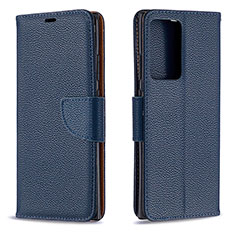 Leather Case Stands Flip Cover Holder B06F for Samsung Galaxy Note 20 Ultra 5G Blue