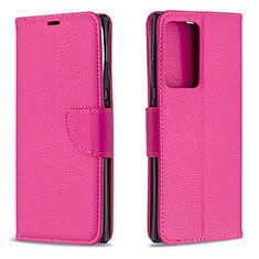 Leather Case Stands Flip Cover Holder B06F for Samsung Galaxy Note 20 Ultra 5G Hot Pink