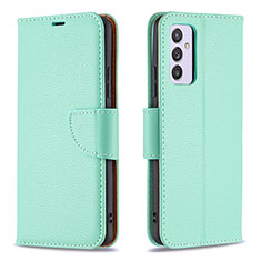 Leather Case Stands Flip Cover Holder B06F for Samsung Galaxy Quantum2 5G Green