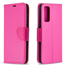 Leather Case Stands Flip Cover Holder B06F for Samsung Galaxy S20 FE (2022) 5G Hot Pink
