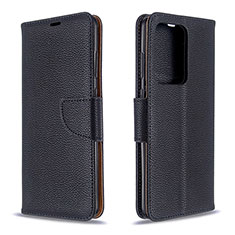 Leather Case Stands Flip Cover Holder B06F for Samsung Galaxy S20 Plus Black