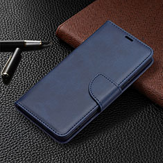 Leather Case Stands Flip Cover Holder B06F for Samsung Galaxy S21 5G Blue