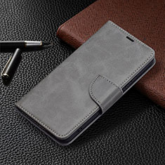 Leather Case Stands Flip Cover Holder B06F for Samsung Galaxy S21 Plus 5G Gray
