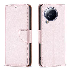 Leather Case Stands Flip Cover Holder B06F for Xiaomi Civi 3 5G Rose Gold