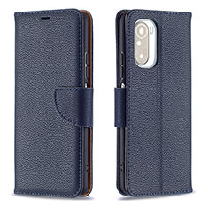 Leather Case Stands Flip Cover Holder B06F for Xiaomi Mi 11X 5G Blue