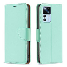 Leather Case Stands Flip Cover Holder B06F for Xiaomi Mi 12T Pro 5G Green