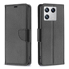 Leather Case Stands Flip Cover Holder B06F for Xiaomi Mi 13 Pro 5G Black
