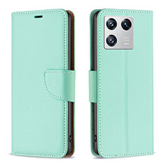 Leather Case Stands Flip Cover Holder B06F for Xiaomi Mi 13 Pro 5G Green