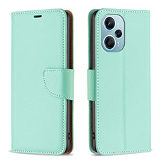 Leather Case Stands Flip Cover Holder B06F for Xiaomi Poco F5 5G Green