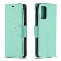 Leather Case Stands Flip Cover Holder B06F for Xiaomi Poco M3 Green