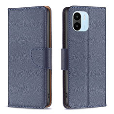 Leather Case Stands Flip Cover Holder B06F for Xiaomi Redmi A1 Blue