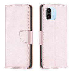 Leather Case Stands Flip Cover Holder B06F for Xiaomi Redmi A1 Rose Gold