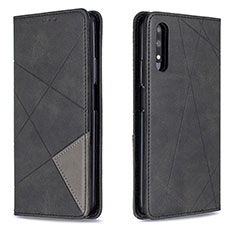 Leather Case Stands Flip Cover Holder B07F for Huawei Honor 9X Black