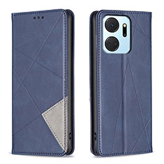 Leather Case Stands Flip Cover Holder B07F for Huawei Honor X7a Blue