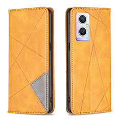 Leather Case Stands Flip Cover Holder B07F for OnePlus Nord N20 5G Light Brown
