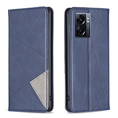 Leather Case Stands Flip Cover Holder B07F for OnePlus Nord N300 5G Blue