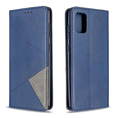 Leather Case Stands Flip Cover Holder B07F for Samsung Galaxy A31 Blue