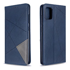 Leather Case Stands Flip Cover Holder B07F for Samsung Galaxy A51 4G Blue