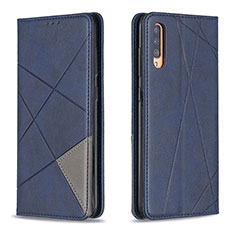Leather Case Stands Flip Cover Holder B07F for Samsung Galaxy A70 Blue