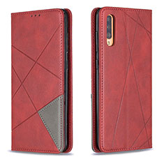 Leather Case Stands Flip Cover Holder B07F for Samsung Galaxy A70 Red