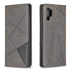 Leather Case Stands Flip Cover Holder B07F for Samsung Galaxy Note 10 Plus 5G Gray