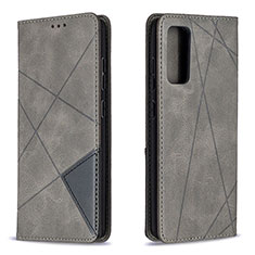 Leather Case Stands Flip Cover Holder B07F for Samsung Galaxy S20 FE (2022) 5G Gray