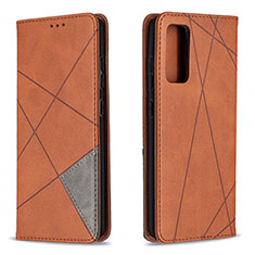 Leather Case Stands Flip Cover Holder B07F for Samsung Galaxy S20 FE 5G Brown