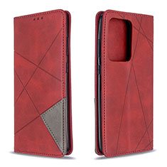 Leather Case Stands Flip Cover Holder B07F for Samsung Galaxy S20 Plus 5G Red