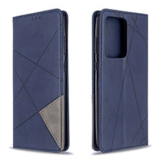 Leather Case Stands Flip Cover Holder B07F for Samsung Galaxy S20 Plus Blue