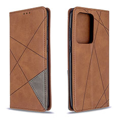 Leather Case Stands Flip Cover Holder B07F for Samsung Galaxy S20 Plus Brown