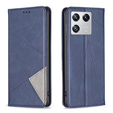 Leather Case Stands Flip Cover Holder B07F for Xiaomi Mi 13 5G Blue