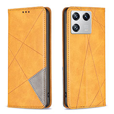 Leather Case Stands Flip Cover Holder B07F for Xiaomi Mi 13 5G Light Brown