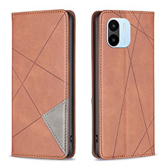 Leather Case Stands Flip Cover Holder B07F for Xiaomi Redmi A1 Brown