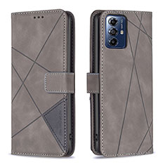 Leather Case Stands Flip Cover Holder B08F for Motorola Moto G Play Gen 2 Gray