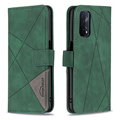 Leather Case Stands Flip Cover Holder B08F for OnePlus Nord N200 5G Green
