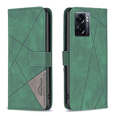 Leather Case Stands Flip Cover Holder B08F for OnePlus Nord N300 5G Green
