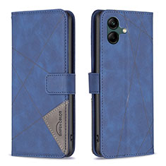 Leather Case Stands Flip Cover Holder B08F for Samsung Galaxy A04E Blue